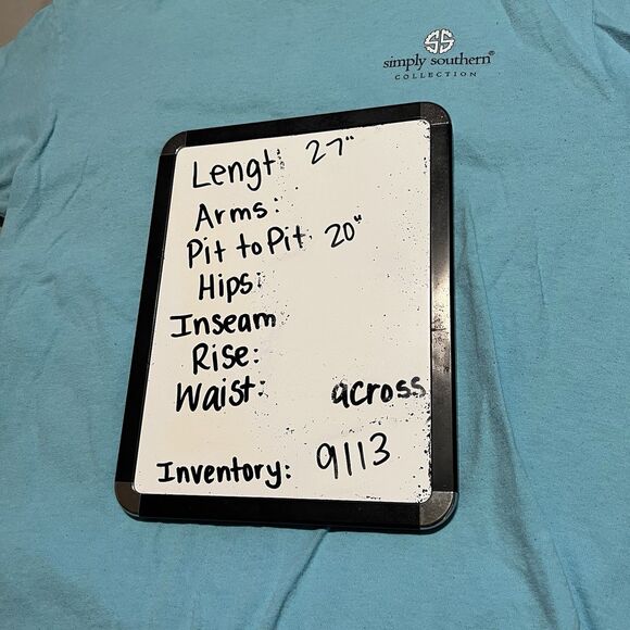 Simply Southern Teal Blue What You Love Graphic Tee Shirt Womens Size L - Picture 5 of 6